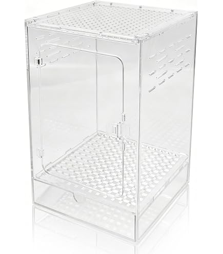 Amazon | レプタイルボックス 爬虫類 ケージ 透明 アクリル製 爬虫類