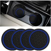 Wedfish 2PCS Car Seat Belt Cover Pads - Leather Shoulder & Neck Protectors, Universal For Most Cars & Trucks (Black/Blue)