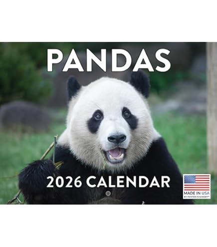 Amazon.co.jp: 2025 2026 パンダ - かわいい動物 マンスリー 壁掛け