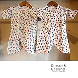 OCEAN&GROUND（オーシャンアンドグラウンド） コンビ肌着 APPLEDOT (60) 60cm,RD：レッド/ネイビー
