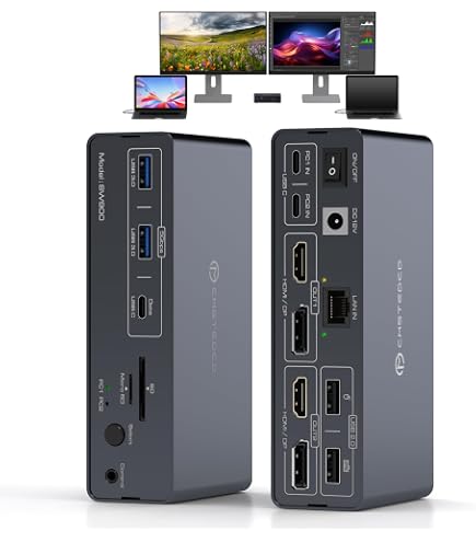 Anker Docking Station, KVM Switch for 2 Laptops, Dual 4K Monitor