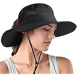 AutoWT Sun Hat for Women, UPF 50 + UV Protection Wide Brim Bucket Hat Adjustable Cap for Summer Fishing, Hiking, Camping, Gar