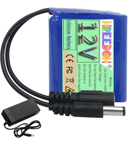 Amazon.co.jp: 12V 6000mAh ポリマー リチウム バッテリー 充電式