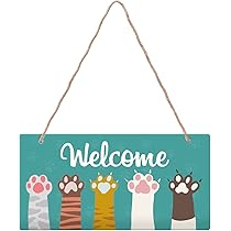 Amazon.co.jp: SUPERDANT ネコ ウェルカムボード 壁掛け 店舗用