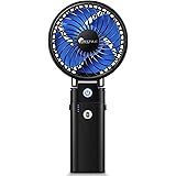 携帯扇風機 手持ち扇風機 充電式 【2024モデル・5in1機能搭載・20dB静音】 ハンディファン 5200mAhモバイルバッテリー内蔵 ハンディ扇風機 USB扇風機 Type-C 最大35時間動作 6段階風量調節 手持ち 卓上 クリップ 首掛け 