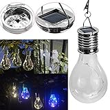 Solar String Lights DBHAWK PP Light Bulb 5 LED No Wiring Copper Waterproof Indoor Outdoor Decoration