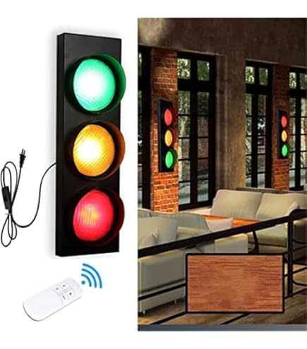 Amazon.co.jp: SXZGJS 信号機 交通灯 装飾信号ライト リモコン付き 5W