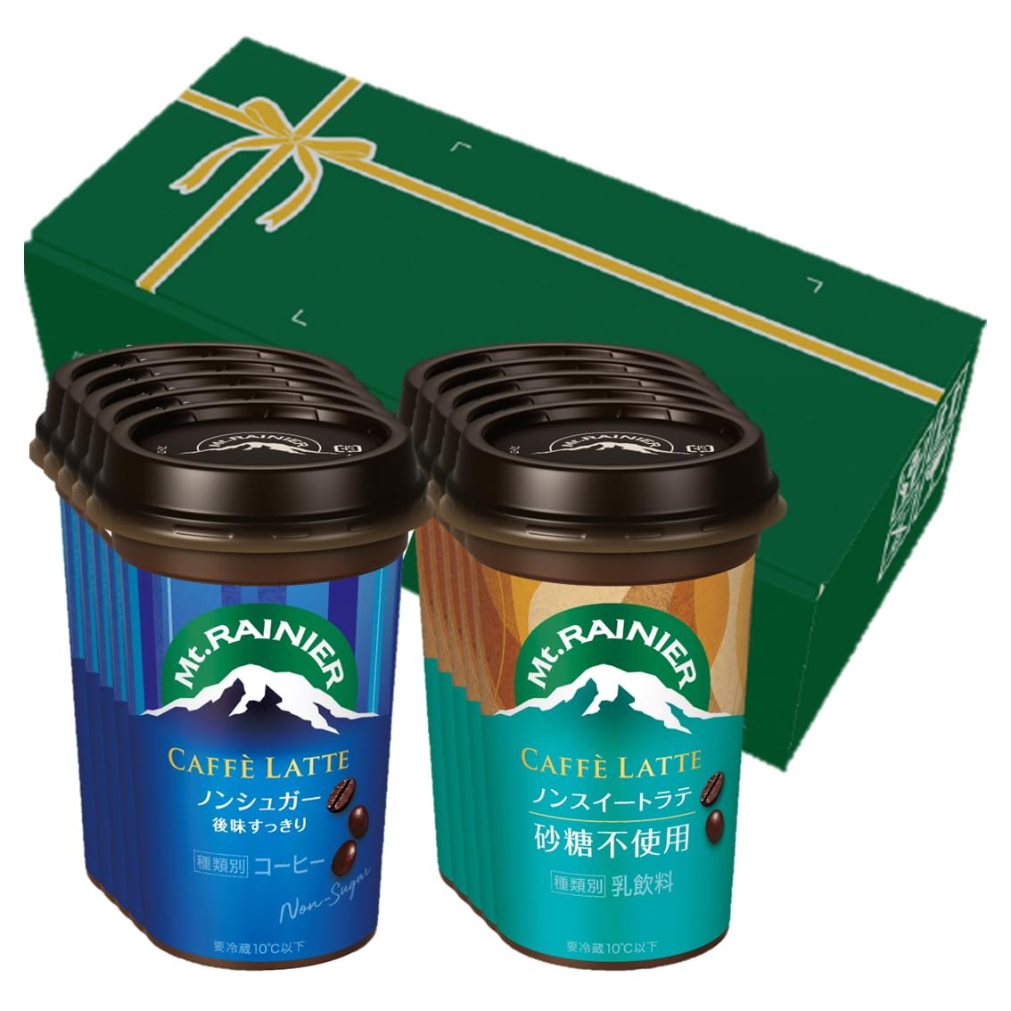 【40%OFF】【1,332円】 マウントレーニア アソート カフェラッテ ノンシュガー/ノンスイート 各5本 計10本