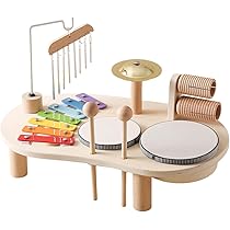 木のおもちゃ 太鼓 ドラム 楽器 打楽器 音楽 出産祝い 音の出るおもちゃ} 木製 わくわく音あそびセット キッズ ドラムセット 木琴