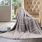 Member's Mark Luxury Faux Fur Throw (Grey plaid)