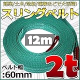 スリングベルト 幅60mm 使用荷重2t ベルトスリング 繊維ベルト 吊りベルト クレーンベルト 帯ベルト 吊り上げ 作業用 屋外 建設機械 船舶 運搬作業 ポリエステル素材 土木 農林業 造船 (1