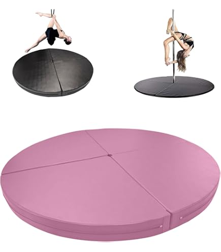 Amazon | 屋内ヨガ用の厚みのあるポールダンスマット、体操用
