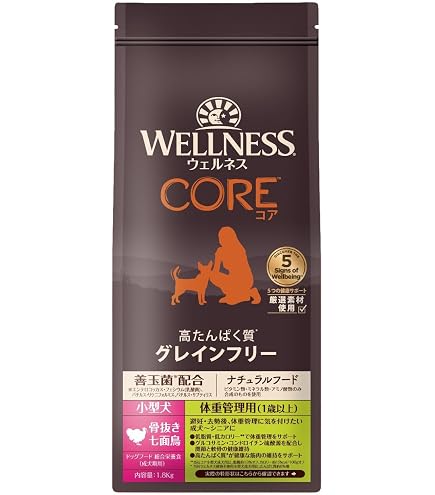 Amazon.co.jp: ウェルネスコア 高たんぱく質グレインフリー 成犬用 1.8