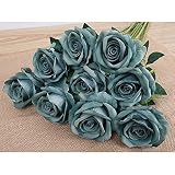 Linyuan 安定した品質 5pcs Flannel Artificial Rose 花 Flower Arrangement Party アールデコ Decor MW03332