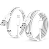 for iphone 充電ケーブル 純正 1M+2M 2本セット 【2026新版 MFI認証】USB A -ライトニングケーブル 急速充電 データ転送 高耐久 断線防止 アイフォン 充電コード for iPhone 14/13/12/11/Mini/