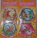 新しい4 pcs Kids Cartoon Playing Music Shaking Hand Bell Tambourines Toys