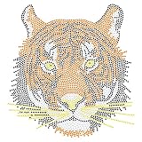 Twisted Envy Tigers Headディアマンテ転送アイロンホットフィックスGemクリスタルTシャツMotif