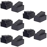 オーディオファン LAN保護カバー LANオス端子 保護カバー LAN 保護キャップ RJ45 オス 端子 ブラック 10点セット