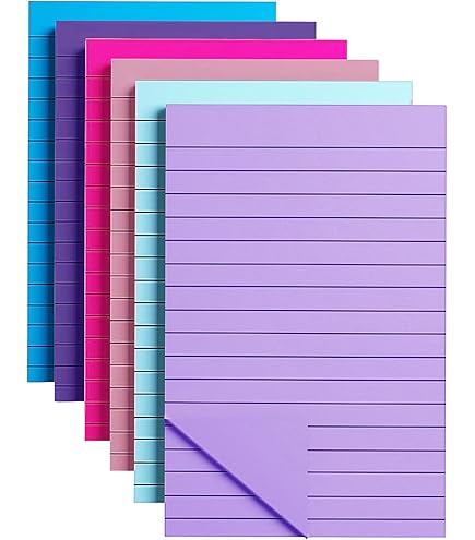 Amazon.co.jp: 書き込みに便利！ 罫線入り メモ 付箋 ふせん (100枚