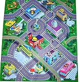 Downtown Felt Play Mat with Train Track and Roads [並行輸入品]