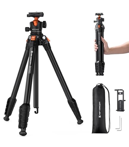 Amazon | K&F Concept 67インチ カメラ三脚 水平アルミニウム三脚