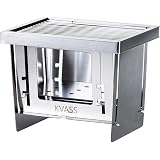 KVASS バーベキューコンロ コンパクト 焚き火台 キャンプ用品 卓上コンロ 折りたたみコンロ ミニバーベキューコンロ ＢＢＱグリル １台３役 ステンレス鋼