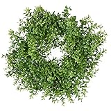 18インチ人工Japanese Boxwood花輪のホームデコレーション