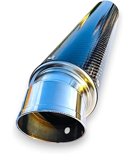 Amazon | 汎用! 60.5MM 550MM チタン カーボン TI CARBON サイレンサー 
