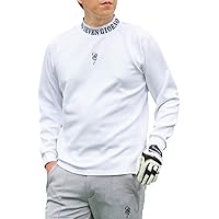 白2XL マルボンゴルフ モックネック トレーナー メンズシャツ トップス 長袖 白2XL マルボンゴルフ モックネック トレーナー メンズシャツ