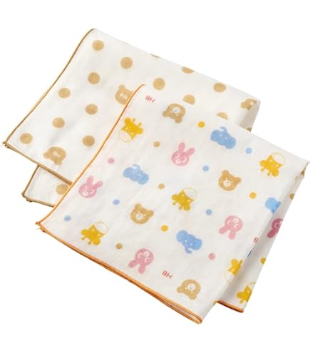 Amazon.co.jp: [ミキハウス ホットビスケッツ] ガーゼハンカチ