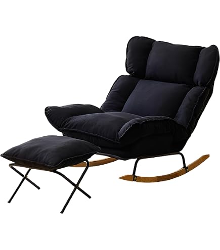 Amazon｜YGOTUY ロッキングチェア フットスツール付き シングルソファ