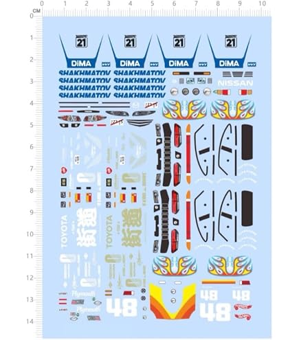 Amazon.co.jp: 1/64 ミニカー用 スポンサーデカール シール ステッカー