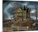 Ruane Manningプレミアムシックラップキャンバス壁アート印刷題名Haunted House 30" x 24" 2424924_24_30x24_none