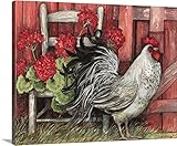 Susan Wingetプレミアムシックラップキャンバス壁アート印刷題名レッドバーンRooster 30" x 24" 2251041_24_30x24_none