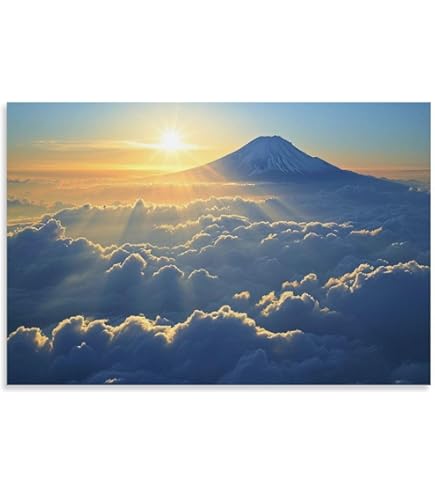 Amazon.co.jp: 絵画 美しい空雲と太陽の光インテリア 絵画 異