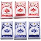 HOTQ トランプ 紙 バカラ ポーカー マジック ブラックジャック ダブルデッキセット ポーカーサイズ 6パックセット