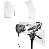 JJC 1+1 カメラレインコートカバー セット ストロボ 付ける 使用可能 トランスペアレント Canon EOS 1D X Mark III II 5D Mark IV III II Kiss X10i X9i X9 X8i X8 M M2 Ni