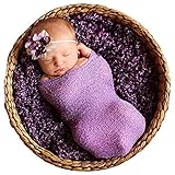 Sunmig Newborn Baby Stretch Wrap Photo Props Wrap-Baby Photography Props (Purlple) by Sunmig
