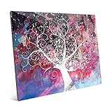Mottled Cerise Willowツリー抽象壁アートプリント 11x14 TRE0000147GLS11X14XXX