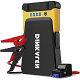 DINKALEN ジャンプスターター 12V バッテリー エンジンスターター 15800mAh大容量 ピーク電流1200A 急速充電 ライト付き 車内工具 便利グッズ 軽量 自転車バイク軽ドラック緊急始動 安全保護 取扱説明書付き(日本語あり)