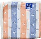 エムール ベビー用 ガーゼケット 90×120cm イカリボーダー 日本製 サンセットオレンジ [Baby Product] [Baby Product]