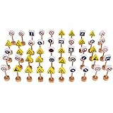 50点セット 子供用木製交通標識セット 早期教育 標識モデルおもちゃ 交通標識 道路標識 おもちゃ 認知玩具 教育玩具 知育玩具 木製 誕生日プレゼント 交通マック