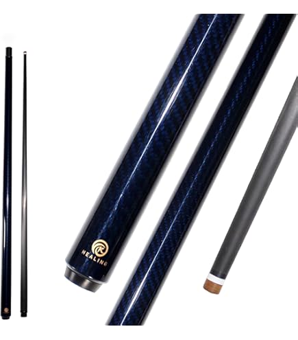 Amazon.co.jp: KHEALING ビリヤード キュー カーボン 黒電木皮頭 PVC+