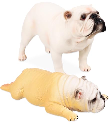ブルドッグ 石製 置物 犬、フレンチブルドッグ、フレブル、置物、細石、天然石、黒、白