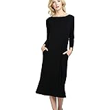 Amazon Co Jp レーヨン 96 とろみ素材 ゆったり ひざ下 Tシャツ ワンピース レディース Tワンピ ルームウェア 半袖 秋冬 冬 Le Ciel Clair ル シエル クレール ダスティ ピンク L 服 ファッション小物