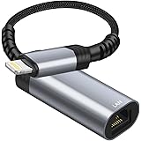 有線LANアダプター iPhone/iPad用 Lighting-RJ45 イーサネット 変換アダプタ 30-100/Mbps高速安定転送 有線アダプタ在宅勤務 ウェブ会議対応 海外旅行 iPad/iPhone 13/iPhone 12 Pro/11