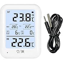 EERIODR デジタル温度表示 ポータブル冷蔵庫　冷凍庫 Amazon.co.jp: デジタル冷蔵庫冷凍庫温度計アラーム付き - 室内