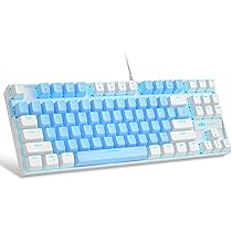Amazon | MageGee 75%メカニカルゲーミングキーボード ブルー