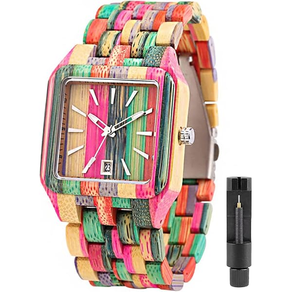 Amazon | Bewell zs-w023 aメンズハンドメイド木製クォーツ腕時計Japan