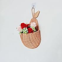 Amazon.co.jp: PUERI 壁掛けかご 壁掛けバスケット 籐 手編み